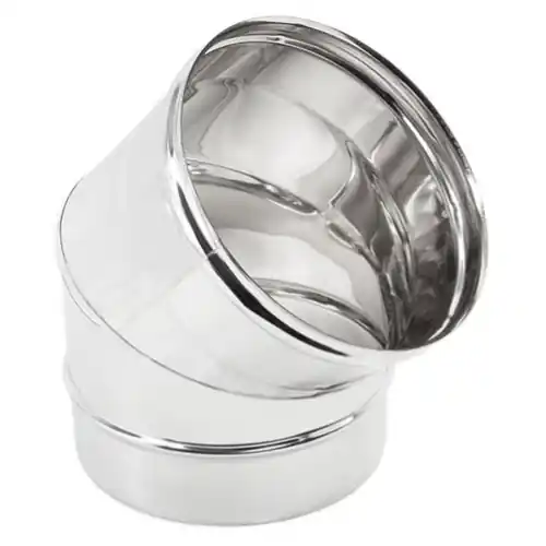 Gomito curva 45° Ø 20 cm in acciaio Inox Aisi 304 attacco F/M senza guarnizione Koop Online