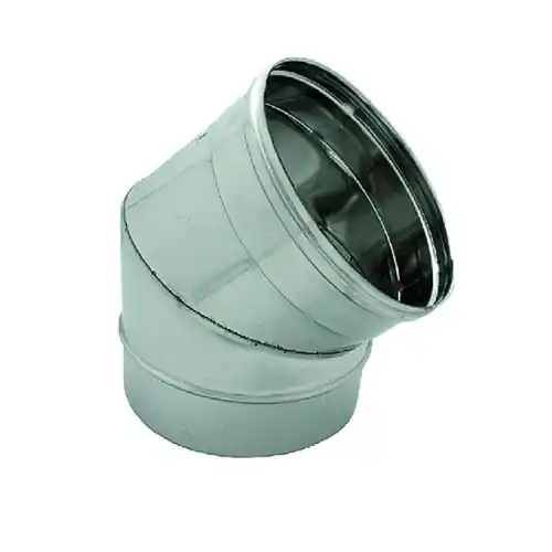 Gomito curva per canne fumarie in acciaio inox 45° Ø 30 cm 300 mm accessori stufa stufe Uitverkoop