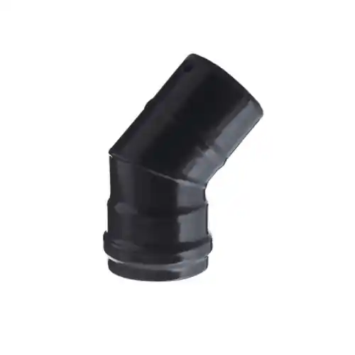 Merkproduct Gomito porcellanato a 45° per stufa a pellet attacco MF diametro Ø 10 cm senza guarnizione nero opaco
