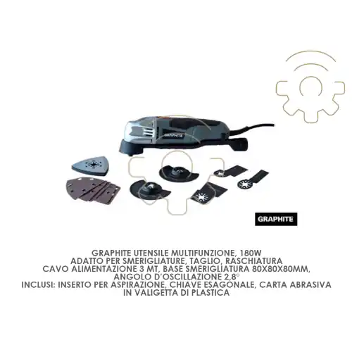 Rechtstreeks Van De Fabrikant Graphite utensile multifunzionale smerigliatura taglio raschiatura 180 W