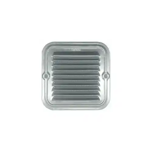 Griglia di aerazione in alluminio 14 x 14 cm con rete di protezione antinsetti completa di viti e tasselli Merkproduct
