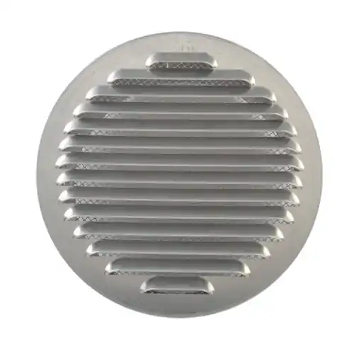Griglia di aerazione in alluminio Ø 100 mm con rete di protezione antinsetti per tubi Ø 10 cm Gecertificeerd