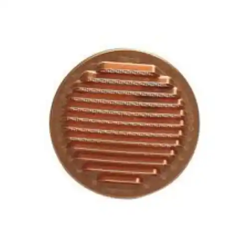 griglia di aerazione Ø 100 mm ad incasso tonda in rame coccaccio PVC Hete Deal