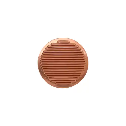 Griglia tonda di aerazione in rame da incasso ø120mm boccaglio plastica con retina antinsetto Bestel Nu