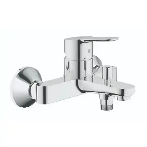Grohe BauEdge miscelatore monocomando vasca- doccia senza accessori cromo cartuccia a dischi ceramici Ø 46 mm con deviatore automatico e limitatore di portata regolabile Finale Uitverkoop