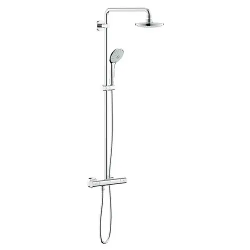 Grohe Euphoria System 180 sistema doccia con miscelatore termostatico esterno cromo colonna doccia completa di soffione Ø 180mm e manopola a 3 getti Beperkte Voorraad