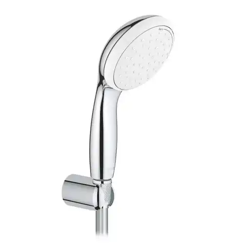Grohe New Tempesta Kit doccetta completo di manopola a due getti cromo supporto fisso a parete e flessibile ricambio per doccia Gratis Retour