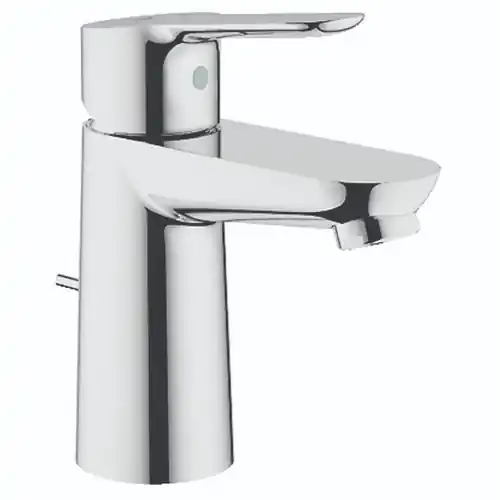 Veilige Betaling Grohe Rubinetto Miscelatore Monocomando Bauedge per Lavabo taglia S con scarico a salterello dischi ceramici e finitura cromata lucida.