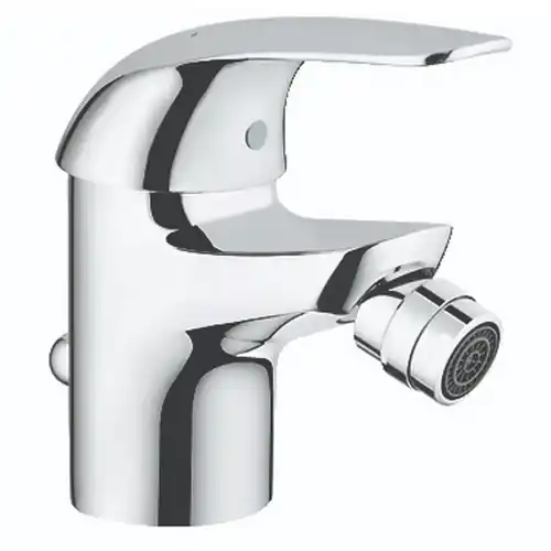 Grohe serie Euroeco rubinetto miscelatore monocomando per Bidet taglia S con sistema di scarico a salterello e finitura cromato lucido Koop Vandaag