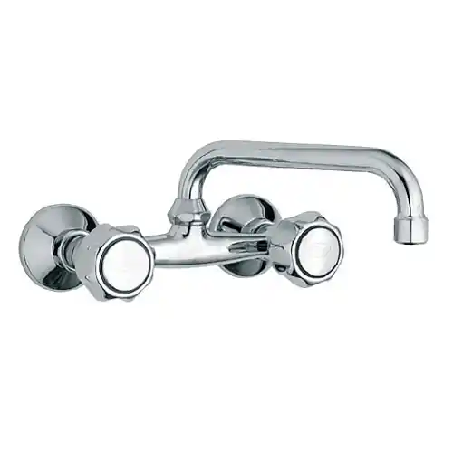 Favoriet Gruppo lavello con rompigetto cromato a parete canna inferiore Ø 18 mm