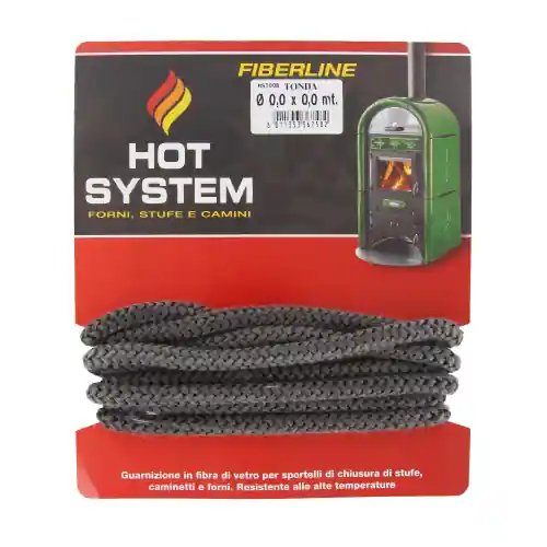 Finale Uitverkoop Guarnizione in fibra di vetro tonda Ø 6 mm per sportelli stufe caminetti e forni lunghezza 2,5 mt