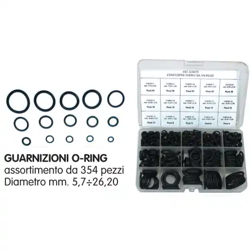Alleen Vandaag guarnizioni cassetta O-Ring assortimento 354 Pz da 5,7 a 26,2 mm