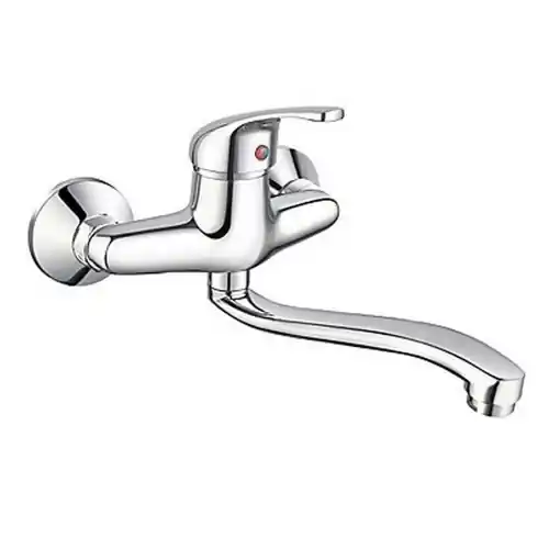 HydrAll Delfina miscelatore monocomando per lavello a muro in ottone cromato rubinetti professionali per cucine industriali Dagaanbieding