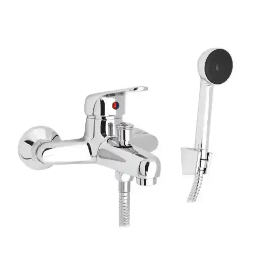 HydrAll Ines monocomando per vasca con duplex con cartuccia Ø 40 mm in ottone cromato miscelatore per vasca da bagno Favoriet