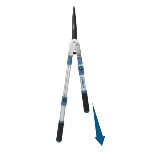 Korting Hyundai 58072 tagliasiepi telescopico estendibile da 70 a 93 cm con lama in acciaio Ø max. taglio 8 mm