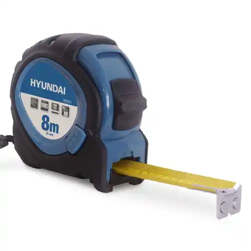 Hyundai 59331 flessometro magnetico metro a nastro 8 mt professionale con cinturino e clip da cintura Tijdelijk Beschikbaar