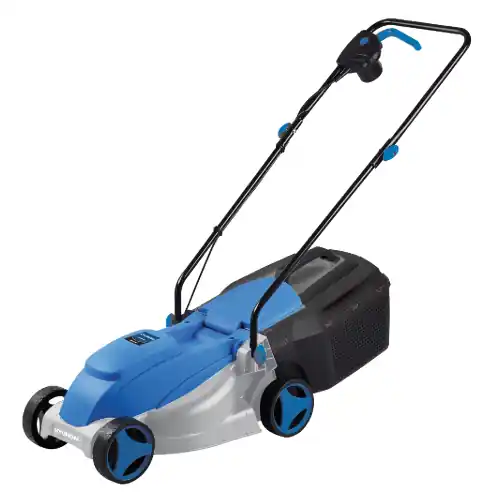 Beperkt Aanbod Hyundai 65410 rasaerba elettrico a spinta 1200W con sacco raccolta e 3 altezze di taglio regolabili per prato di piccole dimensioni