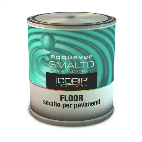Icorip smalto all‘acqua aqquaver-floor rosso 0,750 lt per legno cemento Express Levering