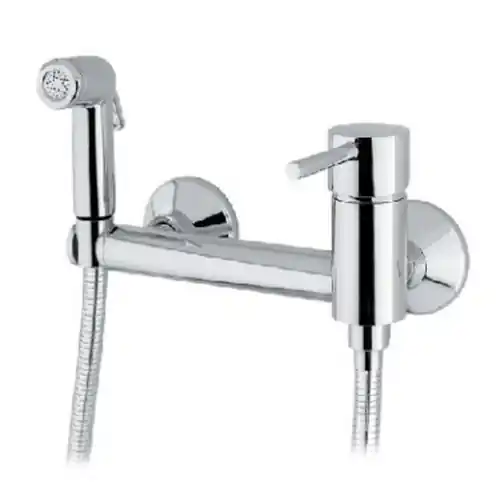 Idral miscelatore monocomando a parete in ottone con kit doccetta cromo per wc per igiene personale Direct Beschikbaar