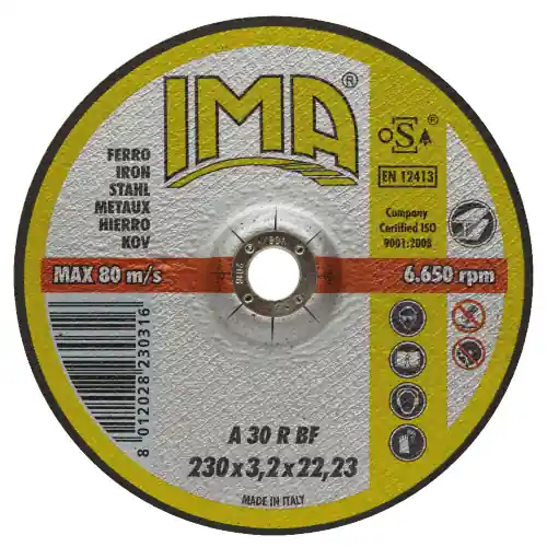 Gratis Retour ima mola abrasiva minidisco disco per taglio ferro metallo Ø mm 230x3,2x22 flex