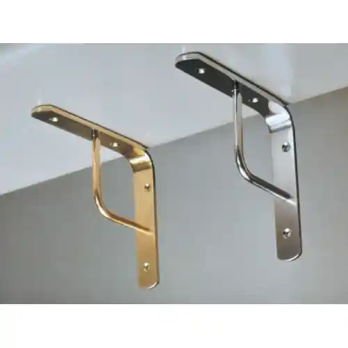 Imof reggimensola a squadra 20 cm ottone nichelato mensole mensola Gereduceerde Prijs