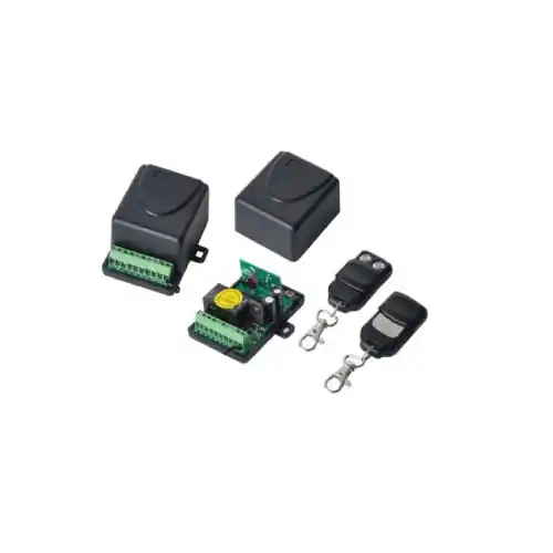 Speciale Aanbieding Indoor kit ricevitore più 2 telecomandi per cancelli e porte 12/24V frequenza 433 Mhz per interno