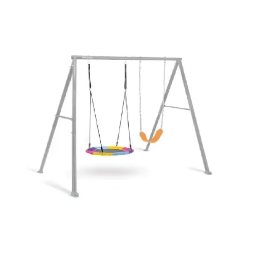 Intex 44126 altalena dondolo 2 tiri con struttura in acciaio grigia 254x235x200 cm. ideale dai 3-10 anni Goedkoop