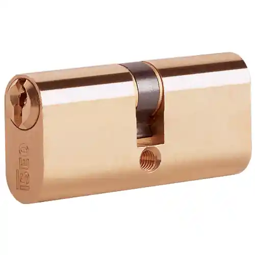 Iseo 8300.27.27 cilindro ovale doppio profilo 54 mm (27+27) ottonato Express Levering