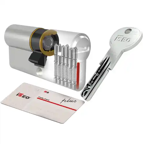 Fabrieksprijs Iseo cilindro di sicurezza R6 Plus con 5 chiavi e code card per la duplicazione 30x40 mm per casa cantiere