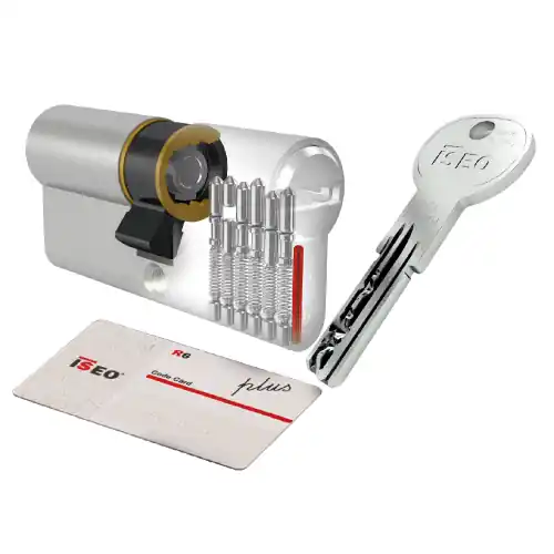 Iseo R6 Plus cilindro ad elevata resistenza alla torsione sei pistoncini in acciaio inox lunghezza 60 mm 5 chiavi+ 1 chiave cantiere Koop Online