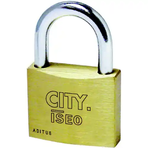 Populair Iseo serie City lucchetto di sicurezza rettangolare 40 mm in ottone e acciaio