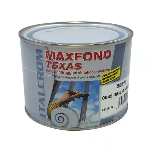 Merkproduct Italcrom Maxfond Texas 0,5 lt fondo antiruggine sintetico grigio medio protettivo per ferro
