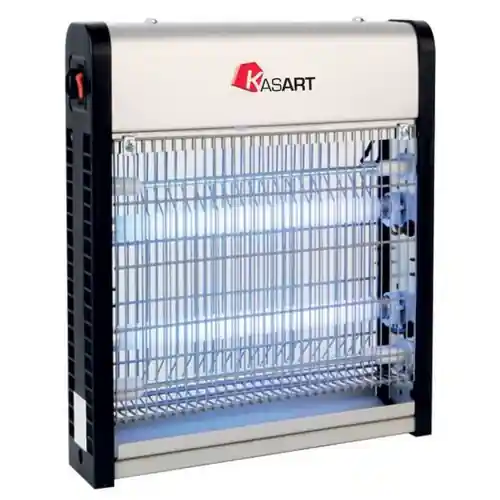 Kasart Insetticida elettrico in lega di alluminio 2 lampadex15W 49x7,2xh26cm 100m² zanzariera per locali di medie dimensioni Finale Uitverkoop