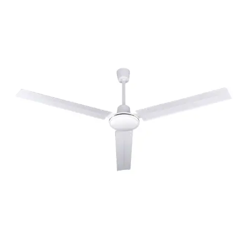 Kasart ventilatore a soffitto a 3 pale in metallo con interruttore di controllo a muro e cinque velocità selezionabili da 230 V 142 cm bianco Nieuw