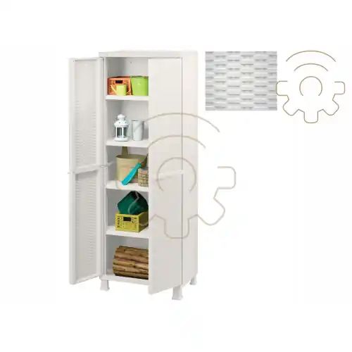 Shop Nu Keter armadio Mp bianco tutto piani rattan resina antiurto cm 65x45x184h