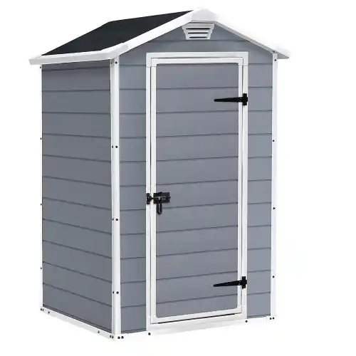 Gratis Retour Keter casetta porta attrezzi da giardino manor 4x3 in resina antiurto con pavimento