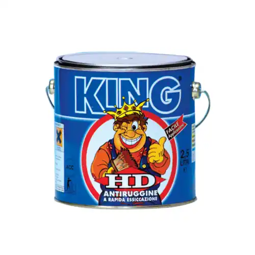 king antiruggine rapida essiccazione rosso lt 2,5 protezione superfici in ferro Express Levering