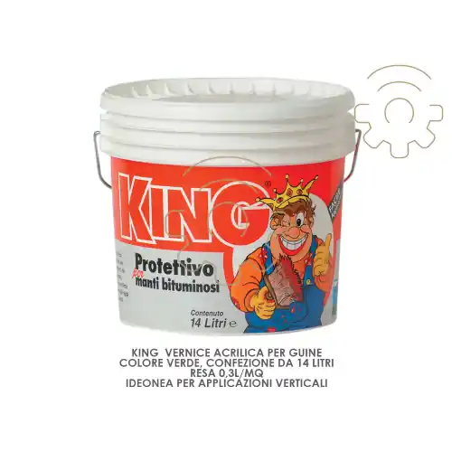Meest Verkocht King vernice acrilica per guaine verde confezione 14 lt