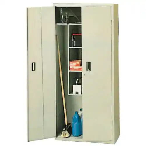 kit armadio armadietto portascope con 2 ante cm 40x80x175h lamiera grigia Goedkoop