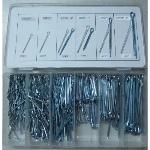 Goedkoop kit assortimento 555 pz spilli fermi coppiglie coppiglia in acciaio
