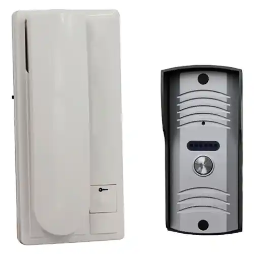 Koop Vandaag Kit citofono mono familiare bianco 12V a due fili in Pvc e metallo per casa ufficio