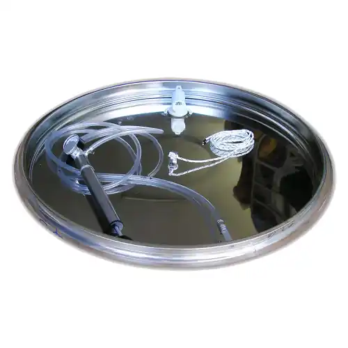 Kit galleggiante a camera d‘aria con pompa in acciaio inox per botti fusti contenitori Belvivere da 400 lt Ø 660 mm accessori ricambi (Acciaio Inox - LT 400 - Ø 660 MM ) Lage Prijs