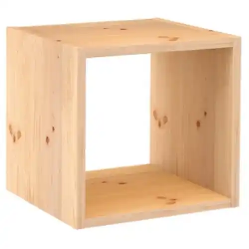 Kit mobile scaffale cubo in legno di pino naturale cm 36,2X36,2X33h per arredo Alleen Vandaag