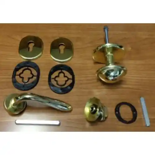 kit per porta blindata doppia mappa ottone cromato satinato sx sinistra Veilige Betaling
