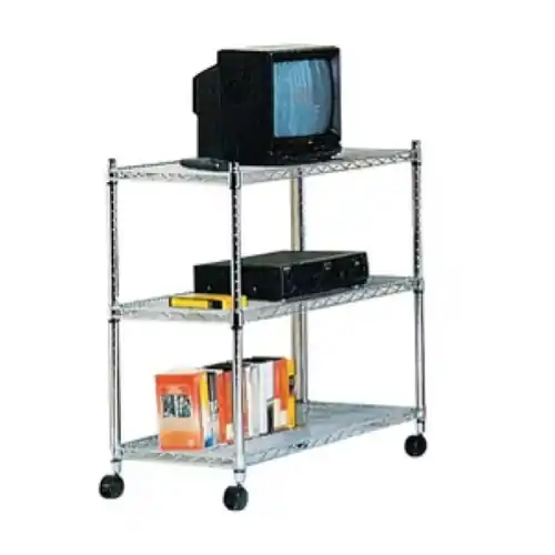 Bestel Nu Kit scaffale multiuso serie America in acciaio 3 ripiani con ruote 36x61x83h