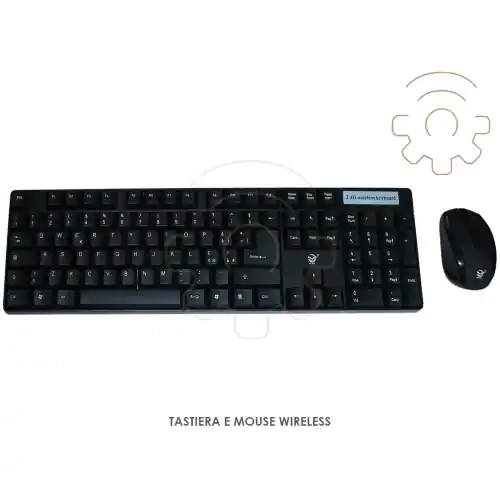 Beperkt Aanbod Kit tastiera con mouse wireless wifi senza fili per pc smart tv 10 mt waterproof