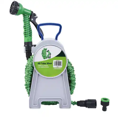 Kit tubo garden "tiramolla" struttura in ABS estensibile da 5-15 mt pistola raccorodo presa rubinetto 3/4" per irrigazione giardino Veilige Betaling