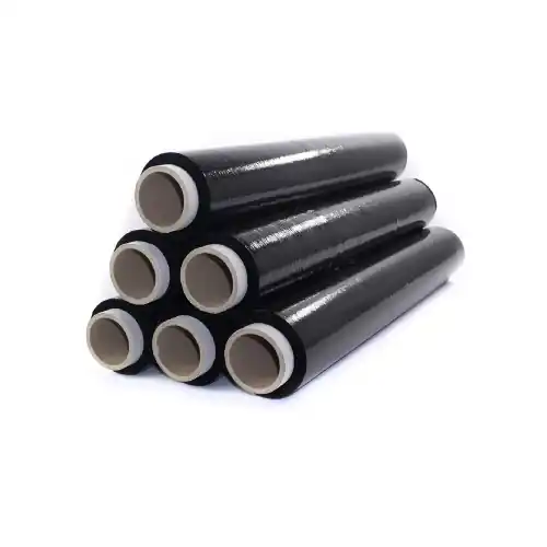 Koem 6 Rotoli Pellicola Film Estensibile Manuale Nero cm 50x250 mt da 2,4 Kg Cellofan per Imballaggio Spedizioni e Trasloco Aanbieding