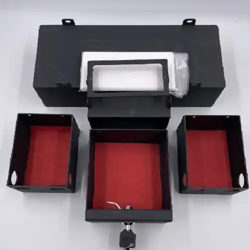 Shop Nu Koem cassaforte invisibile a murare 3 cassetti con cilindro a leva in acciaio satinato antigraffio