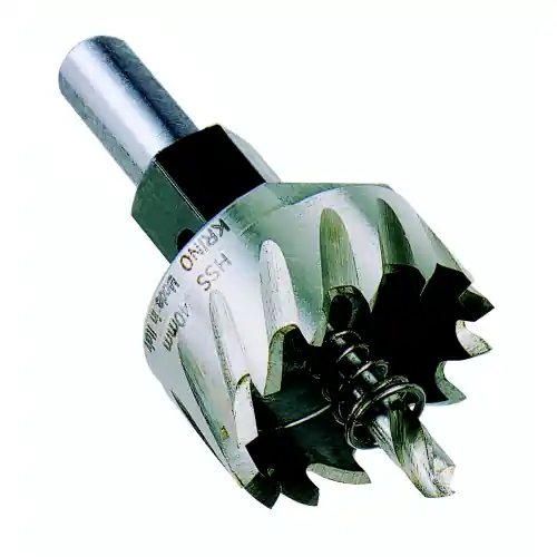 Krino fresa perforatrice per trapano a tazza 37 mm in acciaio HSS-G per forare ferro ghisa leghe metalliche con gambo e punta pilota varie misure (Metallo - 37 mm) Express Levering